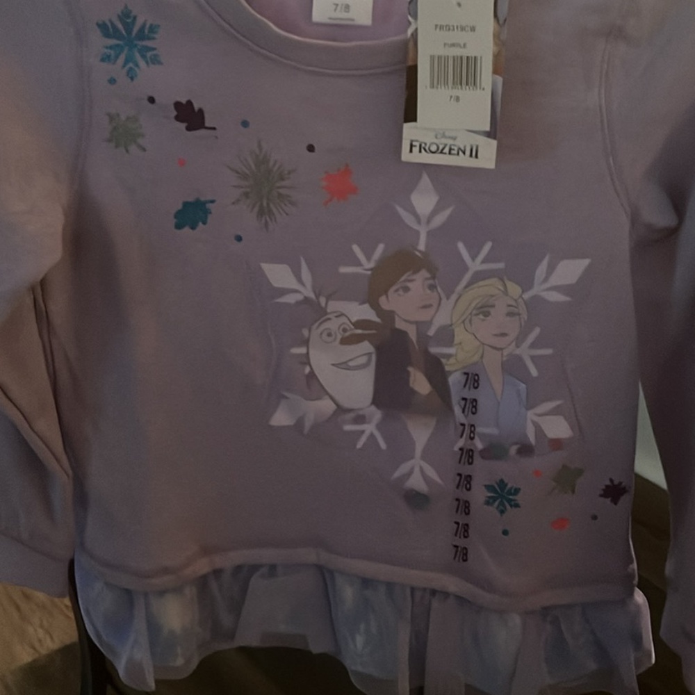 Girls frozen themed tops